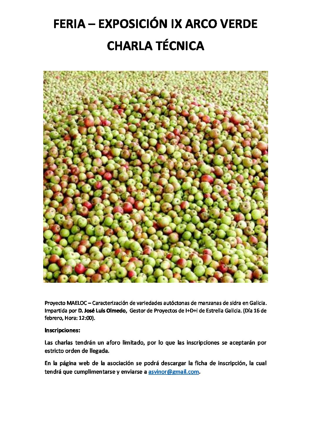 Proyecto MAELOC – Caracterización de variedades autóctonas de manzanas de sidra en Galicia.