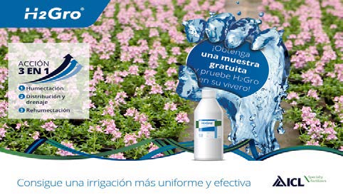 ICL lanza una promoción para probar gratuitamente el agente humectante H2Gro en su vivero